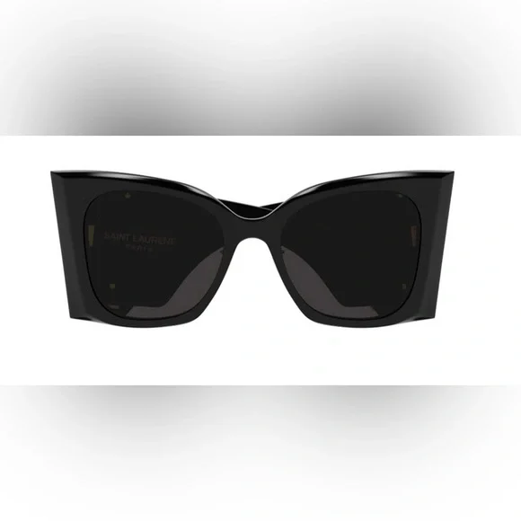 Yves Saint Laurent Black Glossy Sunglasses - Picture 3 of 10